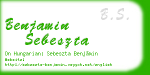 benjamin sebeszta business card